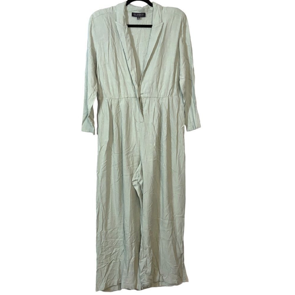 Eloquii Green Wide Leg Jumpsuit 20